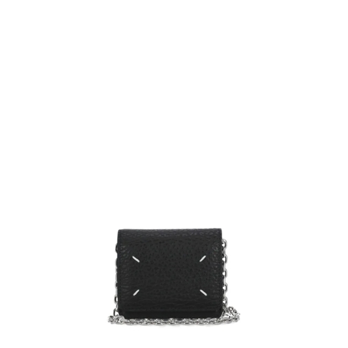 Maison Margiela Pebbled Leather Wallet Black Porte-monnaie