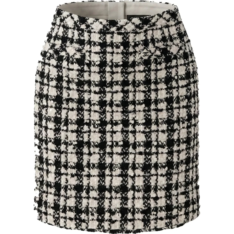 Chanel Midirock Chanel Multicolor Tweed Skirt (D 34 / FR 36) schwarz