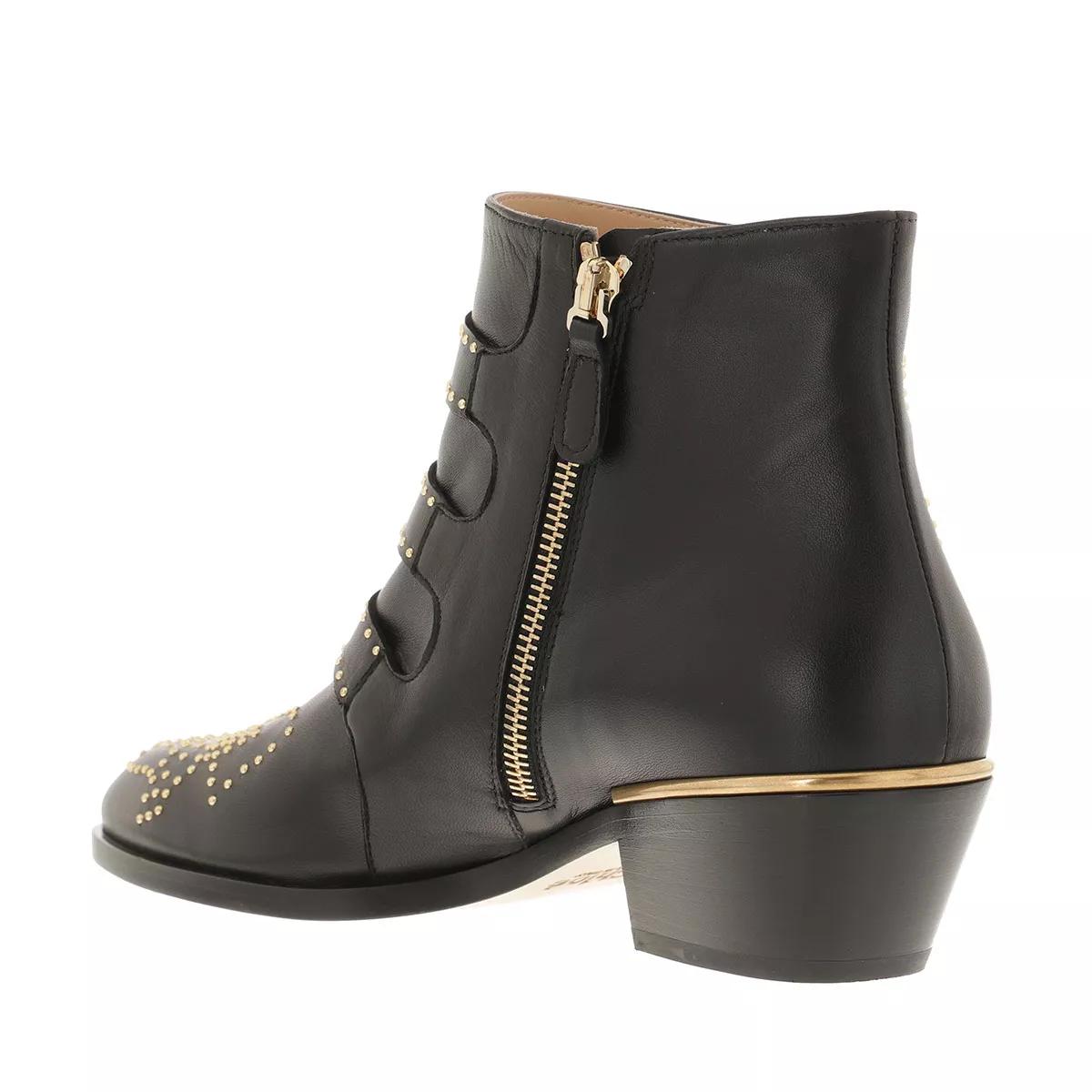 Chloe black boots with best sale gold studs