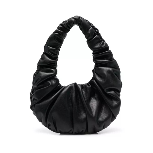 Nanushka Anja' Black Baguette Mini Bag With Hobo Handle In  Black Liten väska