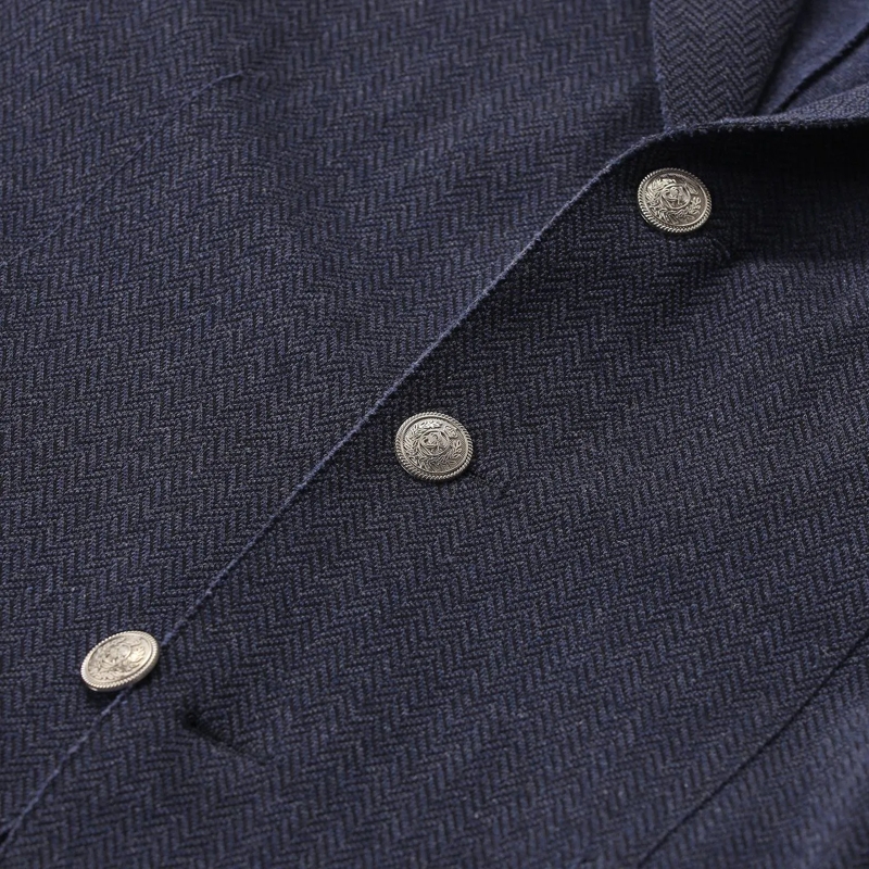Eleventy Anzugjacke Sakko aus Baumwollmix blau(Image 4)