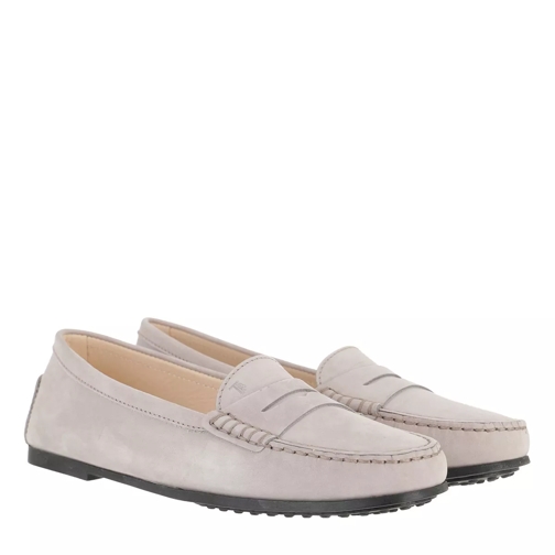 Tod's Gommino Loafers Nubuck Light Grey Driver
