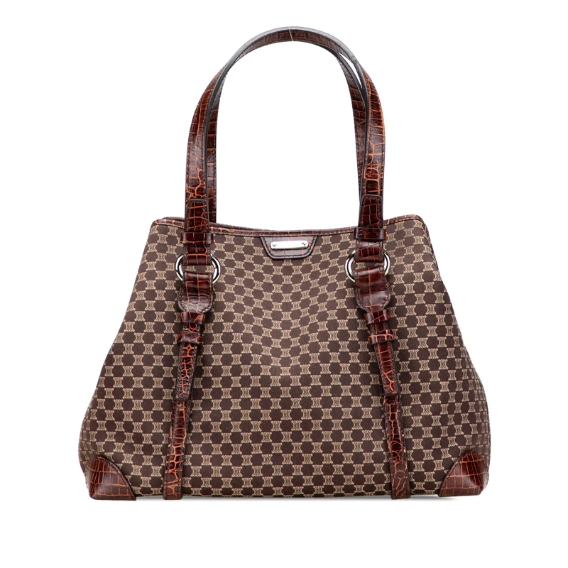 Celine Shopper Macadam Canvas Tote braun