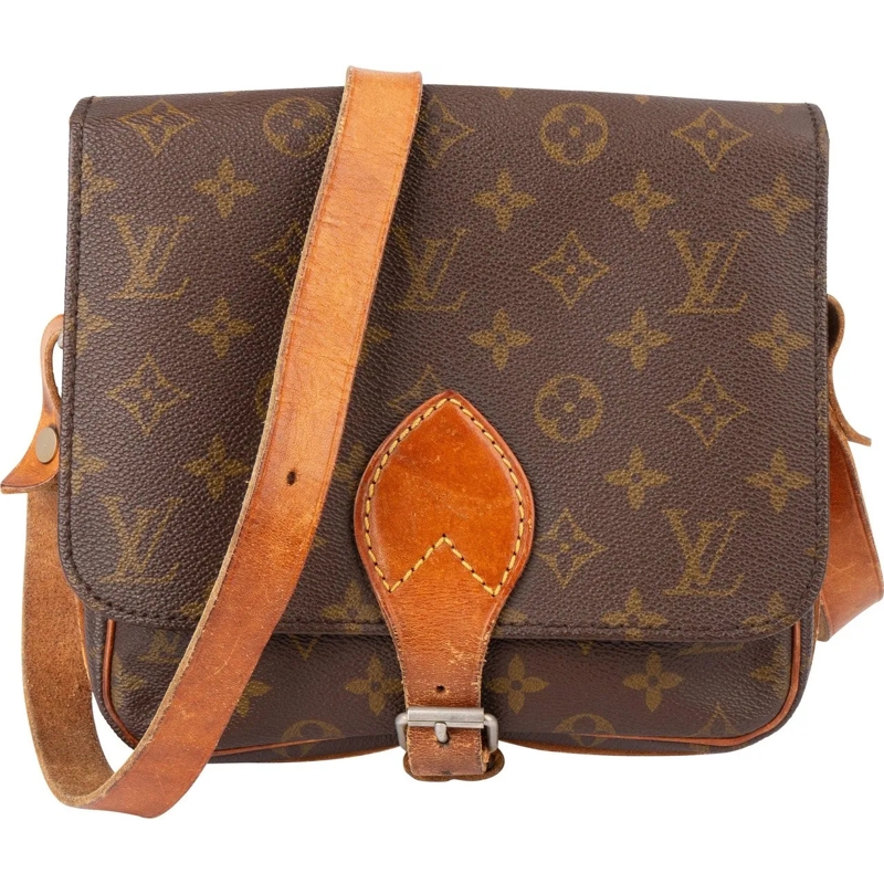 Louis Vuitton Tote Louis Vuitton Canvas Monogram Cartouchiere MM Cros braun