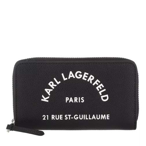 Karl Lagerfeld Rue St Guillaume Medium Zip Wallet Black Kontinentalgeldbörse