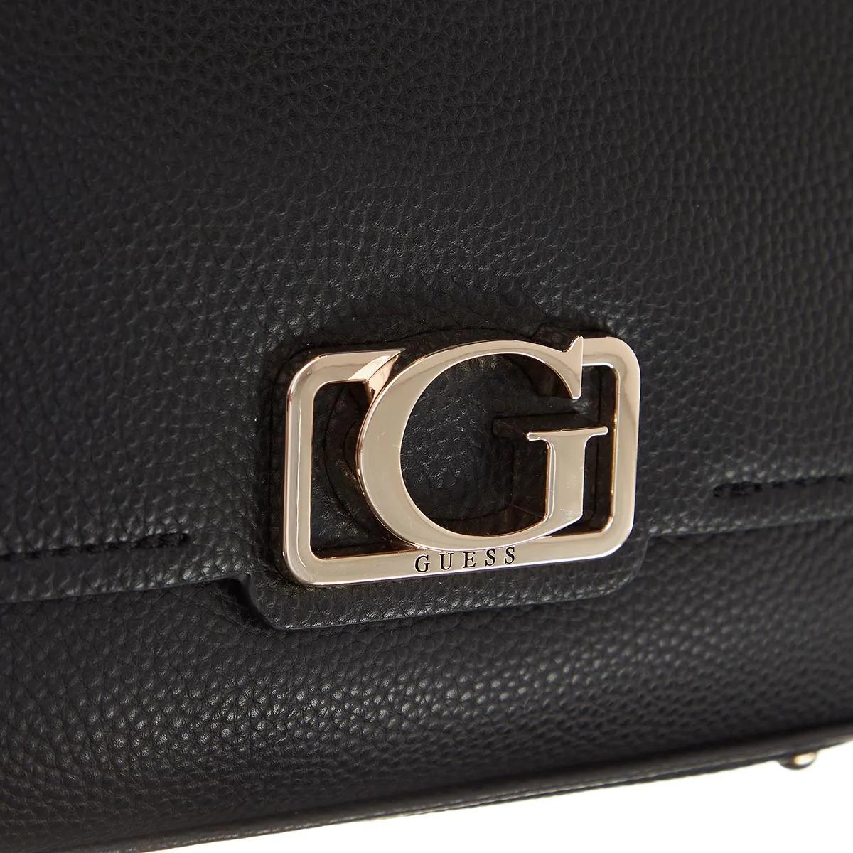 Guess Zwarte Handtas met Automatische Sluiting en Zakken Black Dames