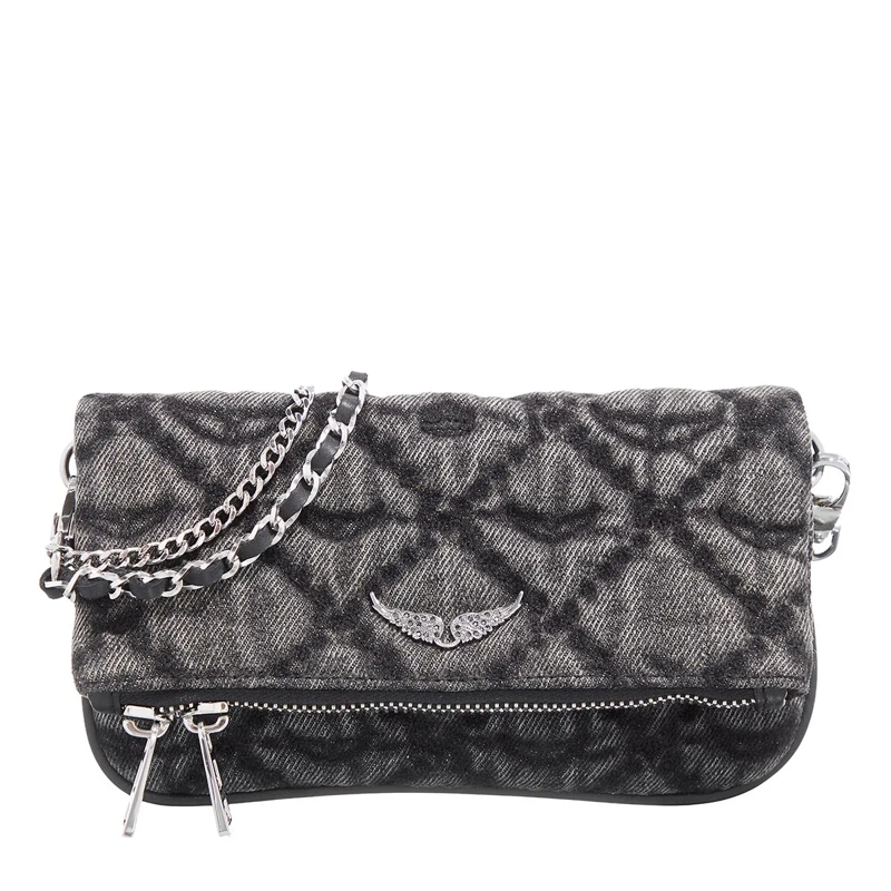 Zadig & Voltaire Crossbody Bag Rock Nano Denim Monogram Road