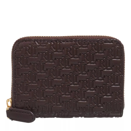 Lauren Ralph Lauren Zip Wallet Small Chestnut Brown Portemonnaie mit Zip-Around-Reißverschluss