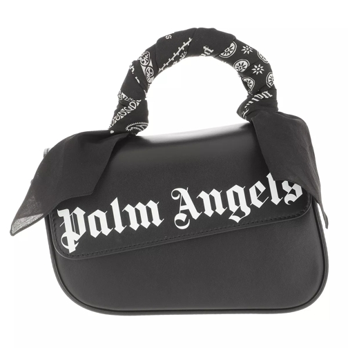 Palm Angels Bandana  Handle Crash Bag  Black White Black White Saddle Bag