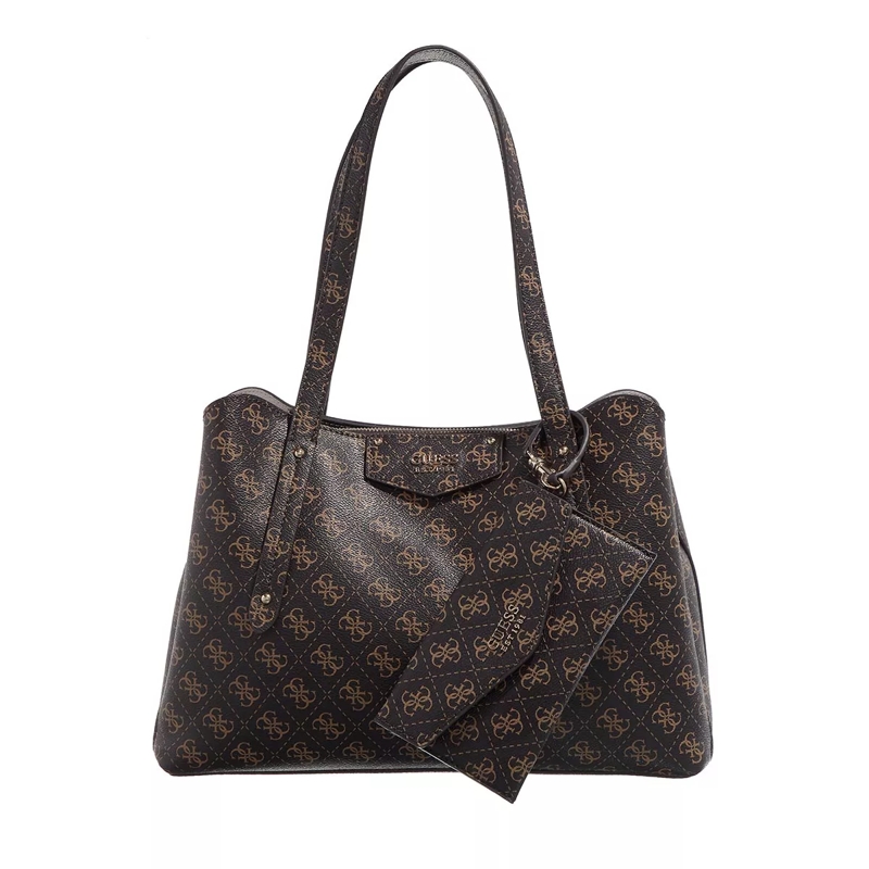 Guess Sac à provisions Eco Brenton Girlfriend Satchel Brown Logo