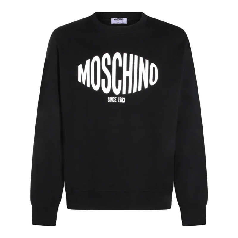 Moschino  Cotton Sweatshirt With Bold Logo Print Black