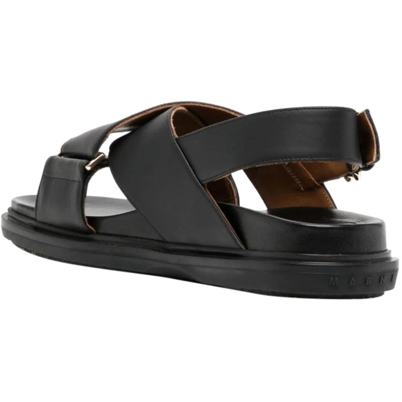 Marni Slides Fb Criscross Sandal Black(Image 14)