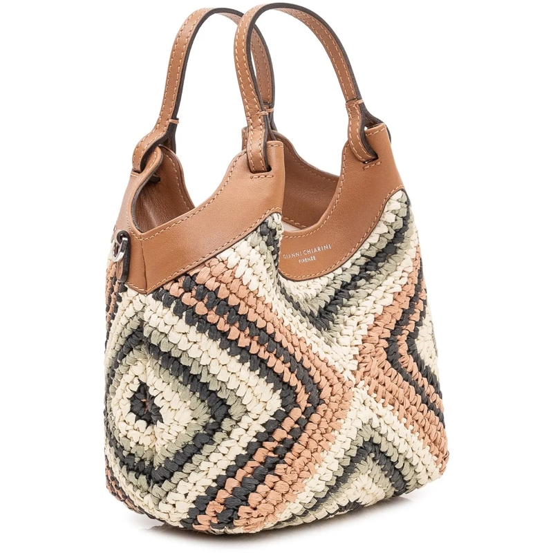Gianni Chiarini Sac à bandoulière Borsa a Mano Dua con Trama Intrecciata Geometrica mehrfarbig(Image 3)