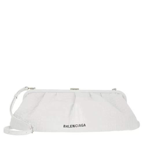 Balenciaga XL Cloud Pouch With Strap White Crossbody Bag