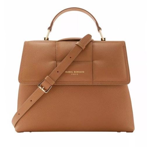 Isabel Bernard Femme Forte Lacy Cognac Calfskin Leather Handbag Cartable