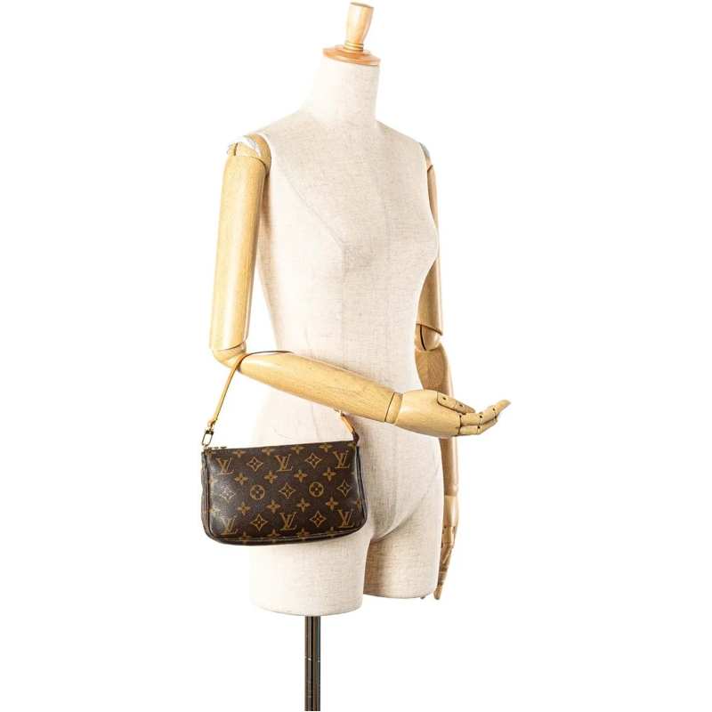 Louis Vuitton Tote Monogram Mini Pochette Accessoires braun