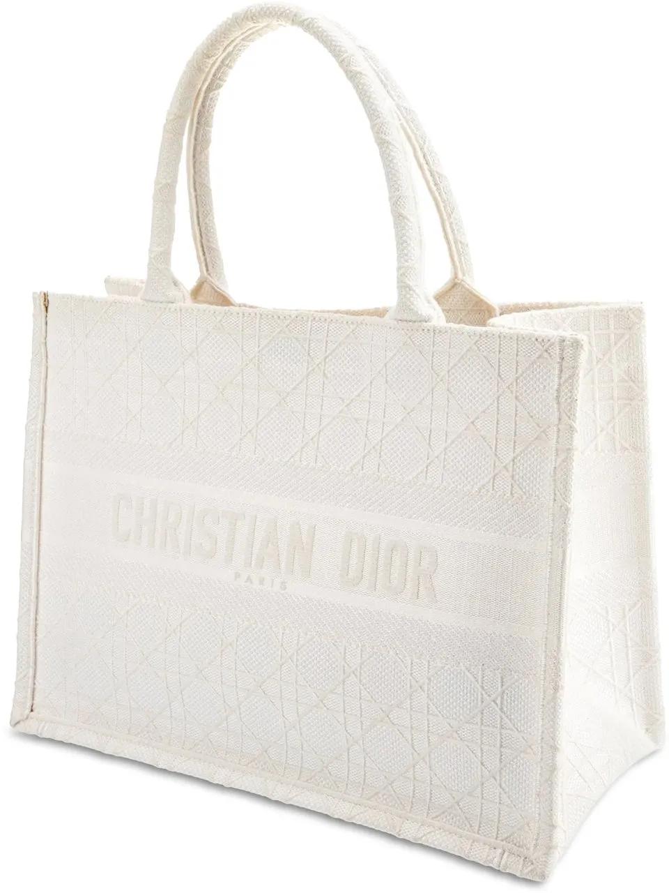 Thumbnail - Christian Dior Shopper - 2020 Medium Cannage Book Tote - Gr. unisize - in Weiß - für Damen