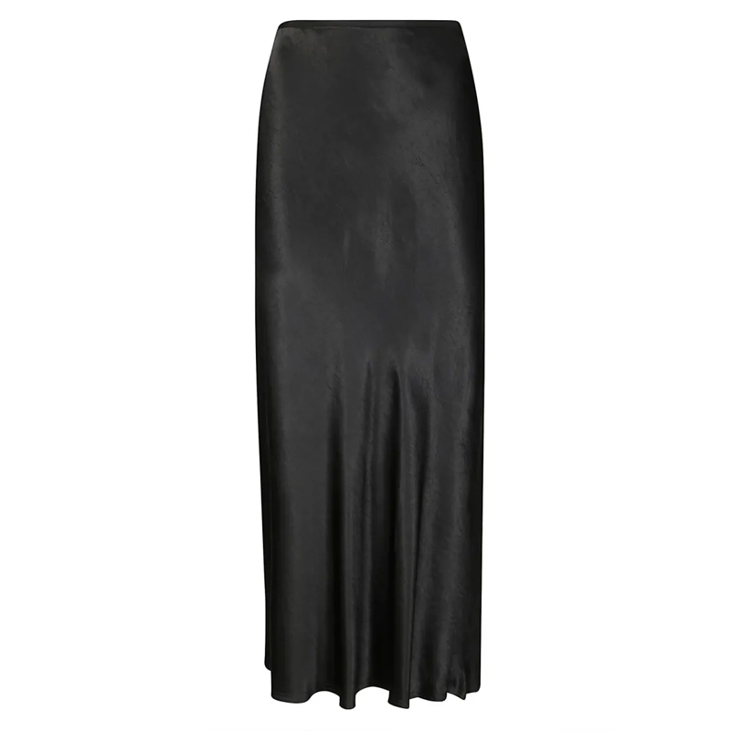 Maison Margiela Minirok Maxi Flared Skirt With Rear Slit Black
