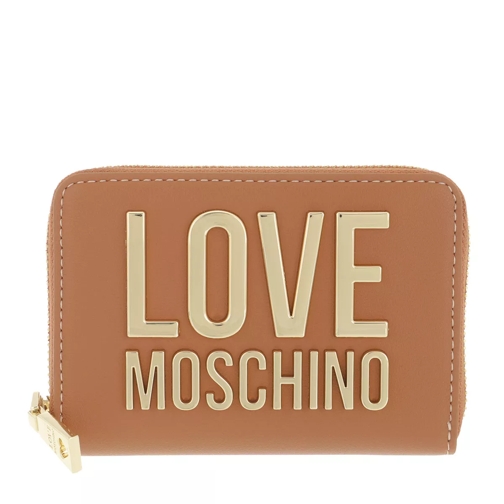 Love Moschino Portafogli Bonded Pu  Cammello Portemonnaie mit Zip-Around-Reißverschluss