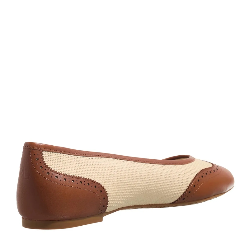Lauren Ralph Lauren Ballerinas Jayna Wingtp Flats Ballet Light Natural/Lauren Tan(Image 4)