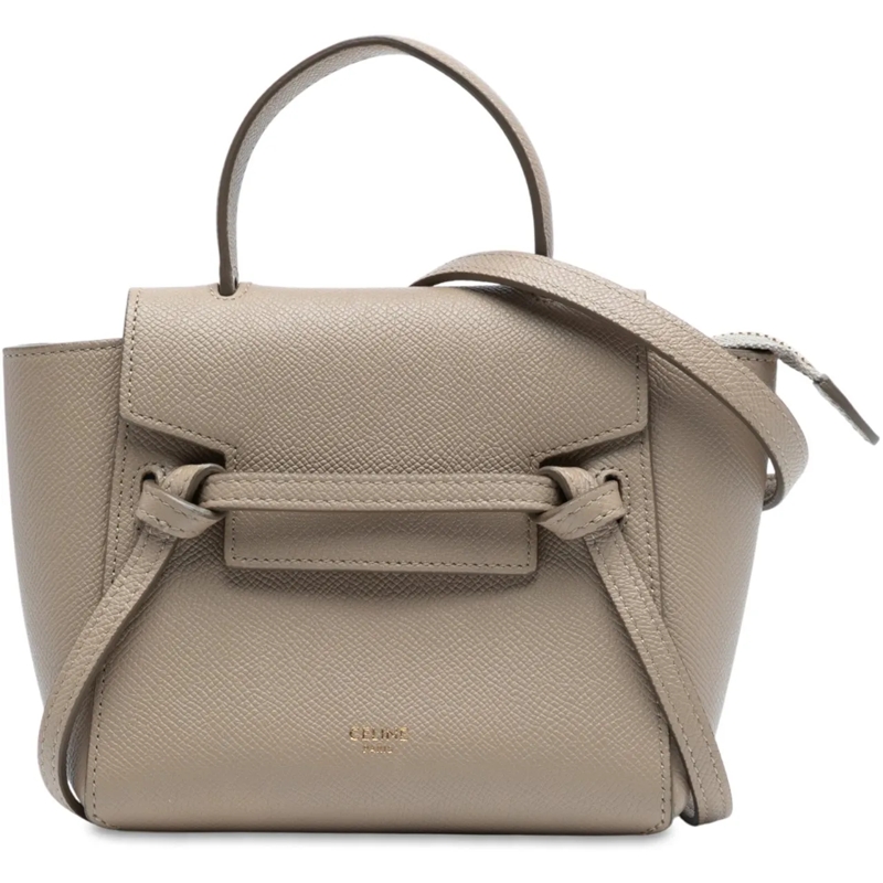 Celine Schultertasche Pico Grained Calfskin Belt Bag braun