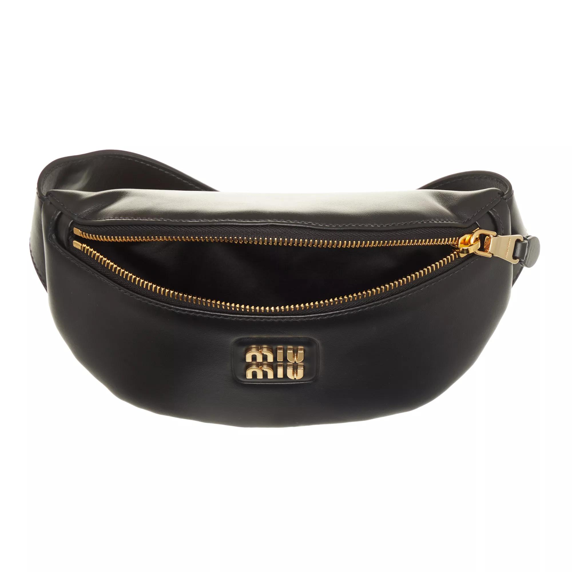 Miu Crossbody bags Logo Belt Bag in zwart