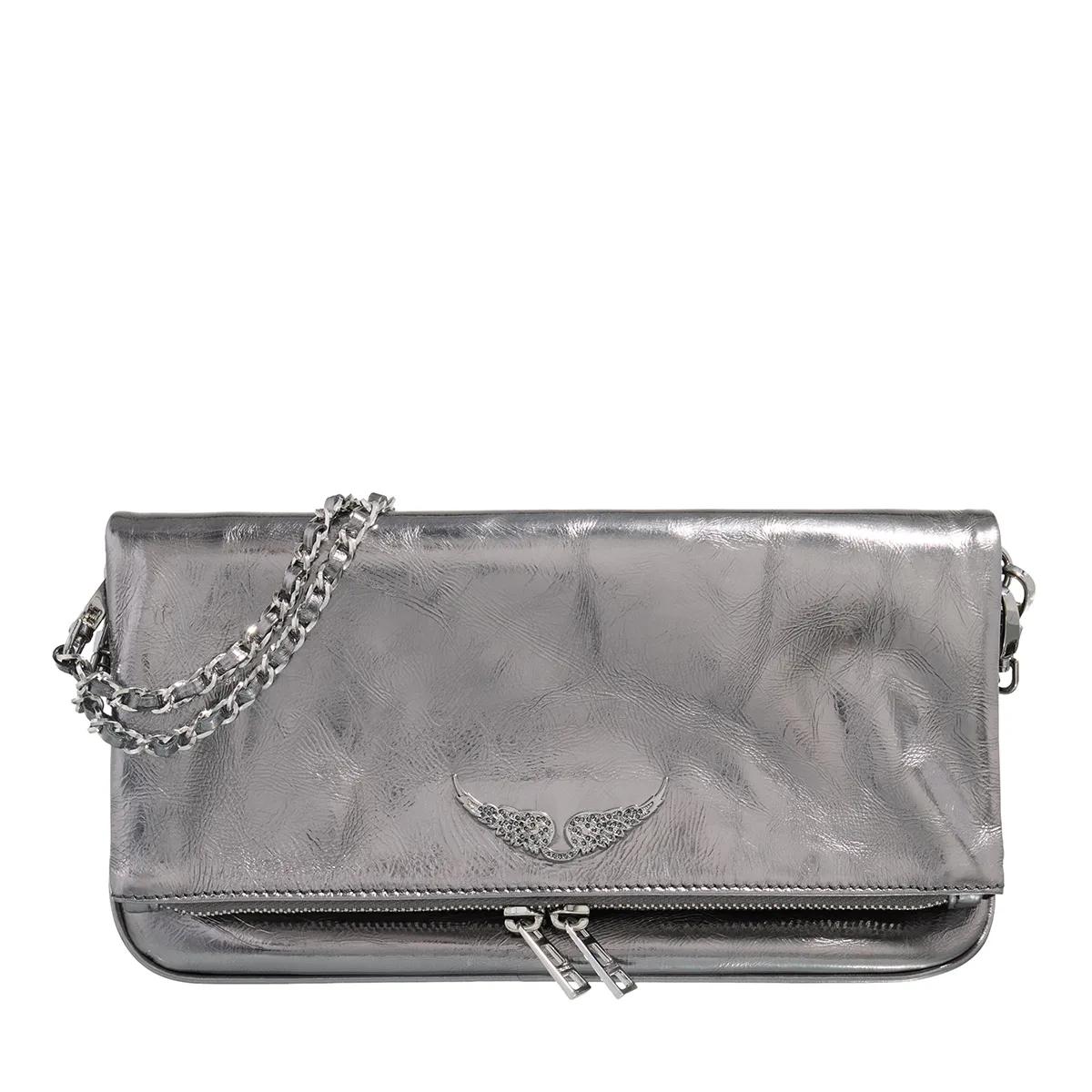 Zadig & Voltaire Crossbody Bags - Rock Vintage Metal - Gr. unisize - in Silber - für Damen und Herren - aus Metallkette & Metallkette & Textil & Leder