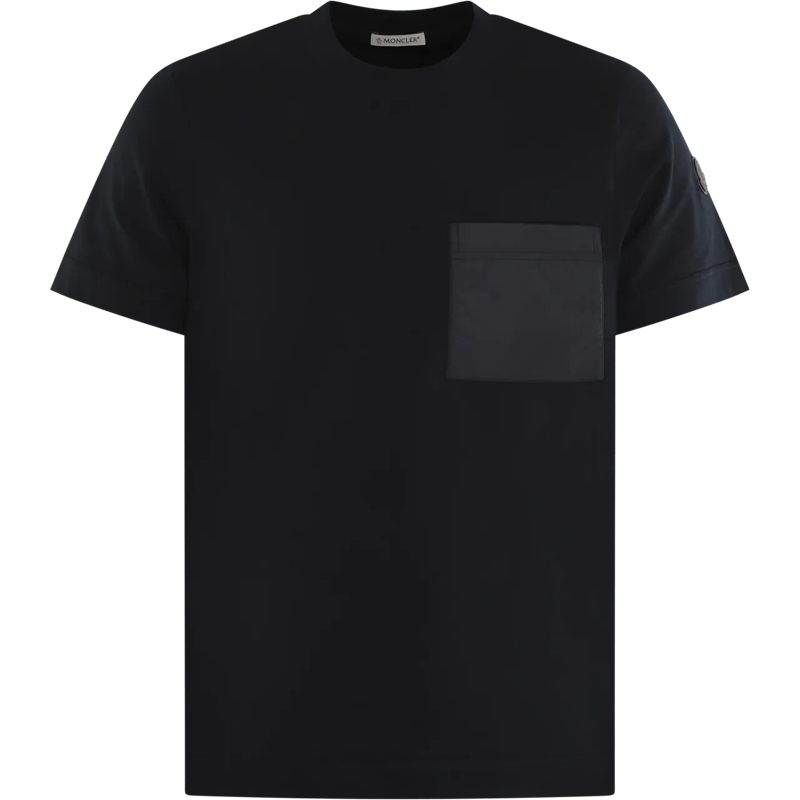 Moncler T-Shirt Heren Pocket T-Shirt Zwart schwarz