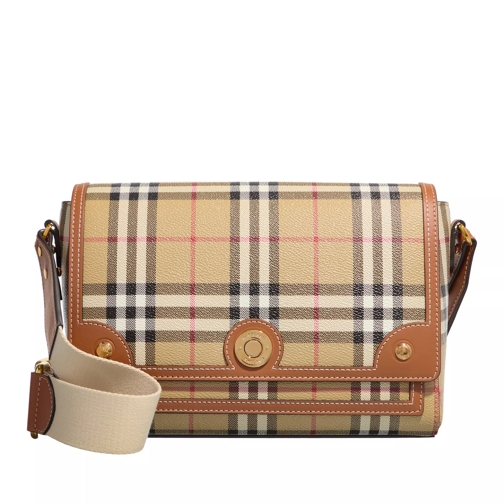 Burberry Check Motif Canvas Shoulder Bag Brown / Black Sac à bandoulière