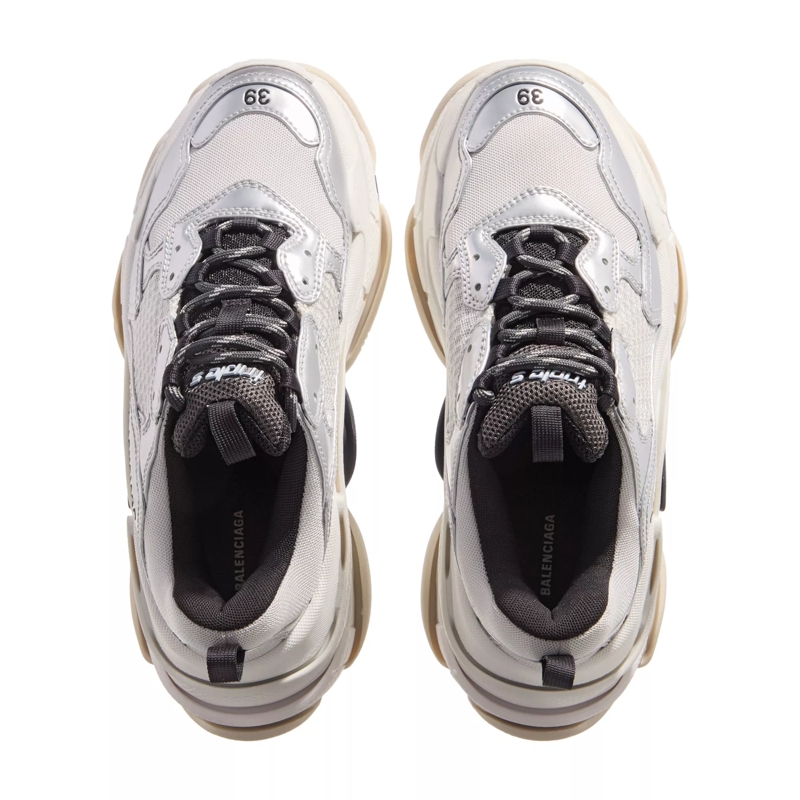 Balenciaga Low-Top-Sneaker Triple S Metallic 8191 black/white/silver(Image 4)
