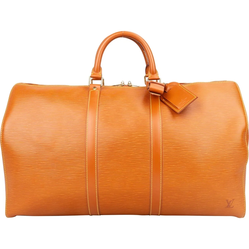 Louis Vuitton Tote Louis Vuitton Cognac Epi Leather Keepall 50 braun