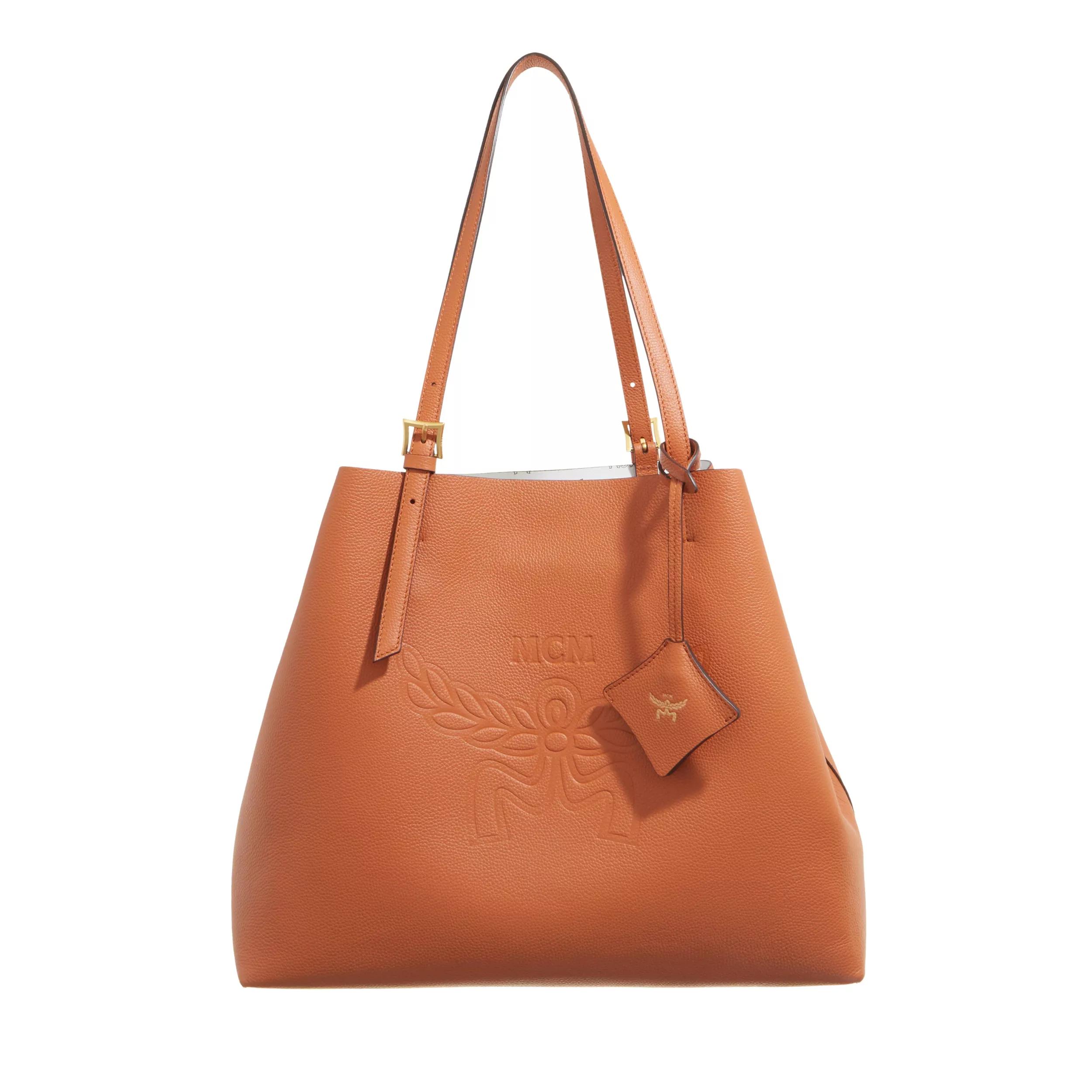 MCM Shopper - Himmel Lthr Mcm Doppel Shopper - Gr. unisize - in Cognacbraun - für Damen