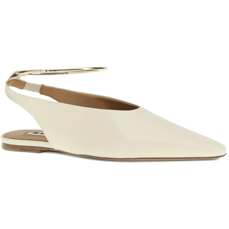 Jil Sander Ballerinas Flat Shoes White weiß