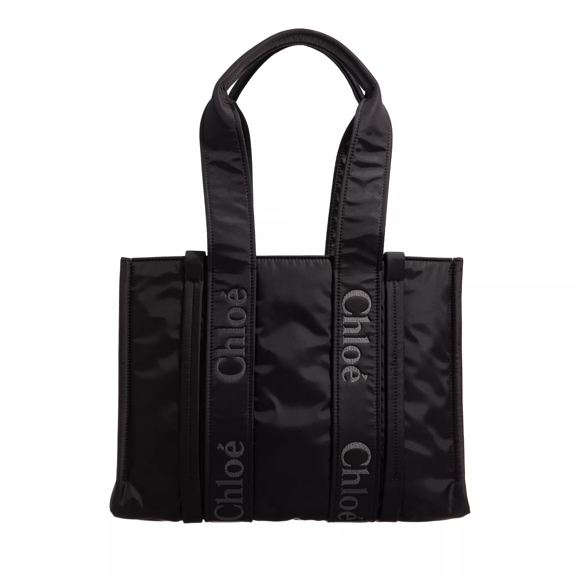 Chloe Woody Tote Bag Black Tote