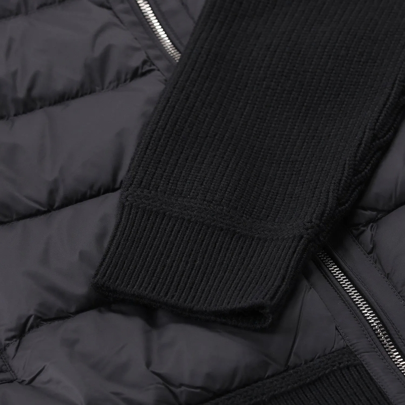 Belstaff Strickjacke Daunenjacke mit Strickärmeln schwarz(Image 6)