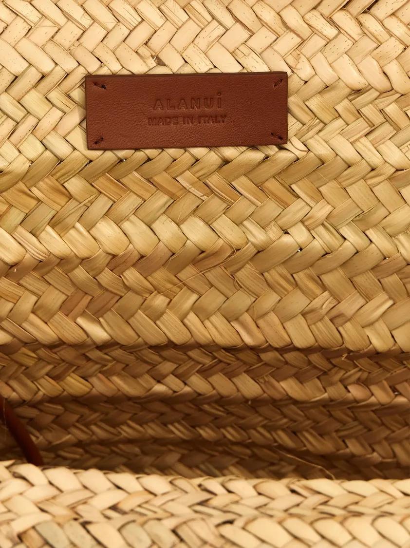 Alanui Clutches 'Icon Palm Leaf Big' Handbag in beige