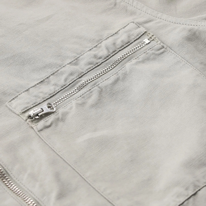 CP Company Übergangsjacke Leichte Jacke aus Baumwolle & Leinen grau(Image 4)