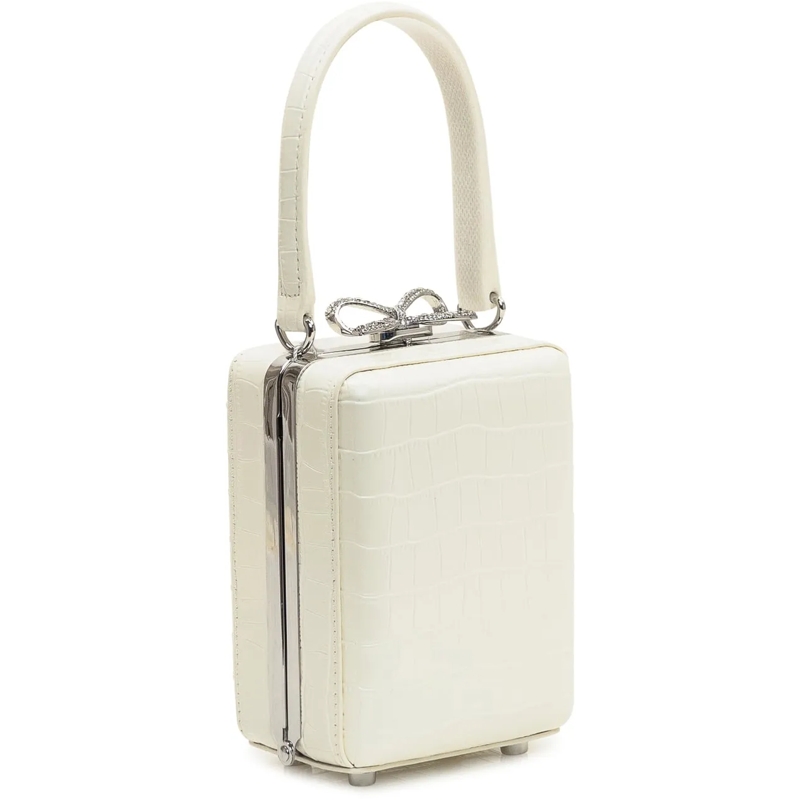 Self Portrait Fourre-tout Borsa Micro in Pelle weiß(Image 3)