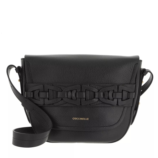 Coccinelle Gitane Handbag Grained Leather  Noir Hobo Bag