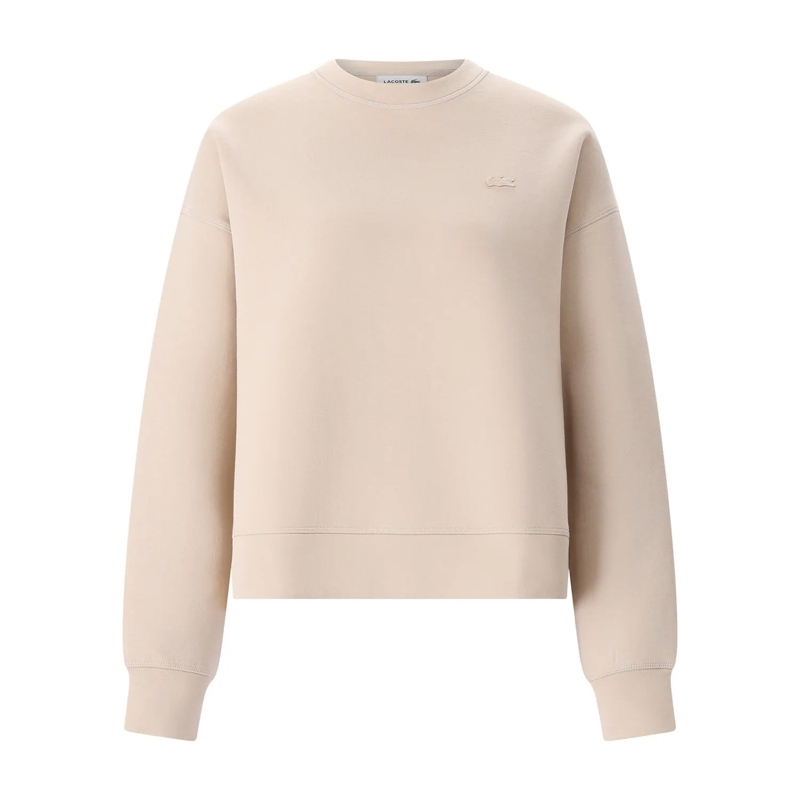 Lacoste Pull Oversized Sweatshirt mit Logo beige