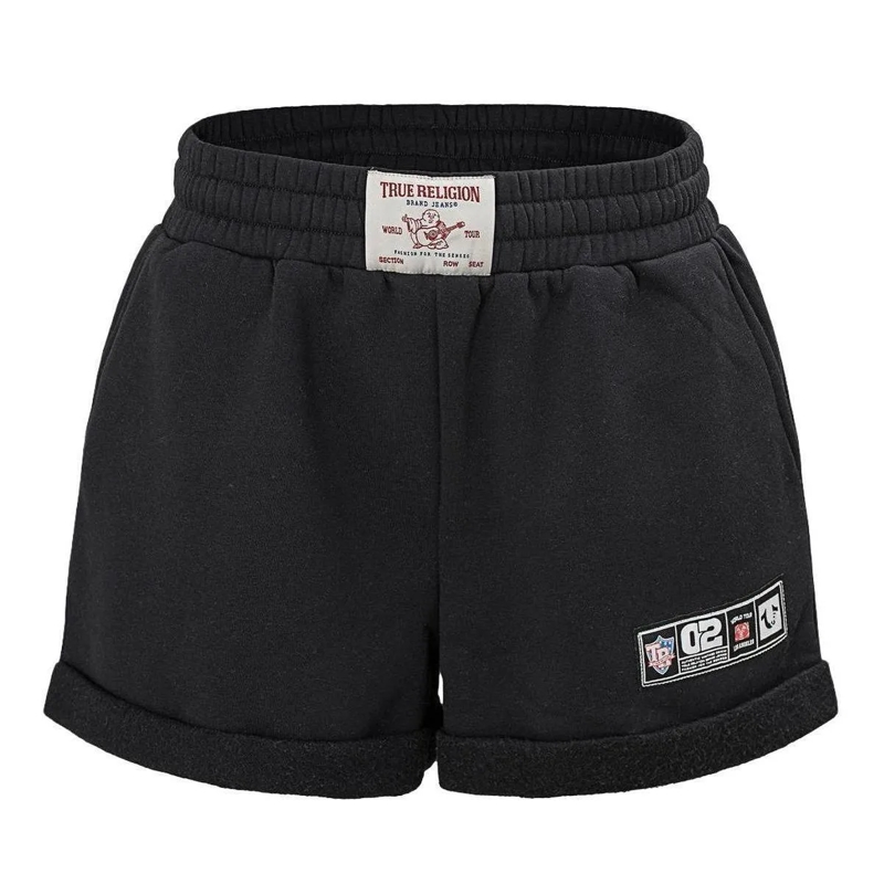 True Religion Shorts - Elastischer Bund- Weiche Haptik- Umgeschlagend schwarz