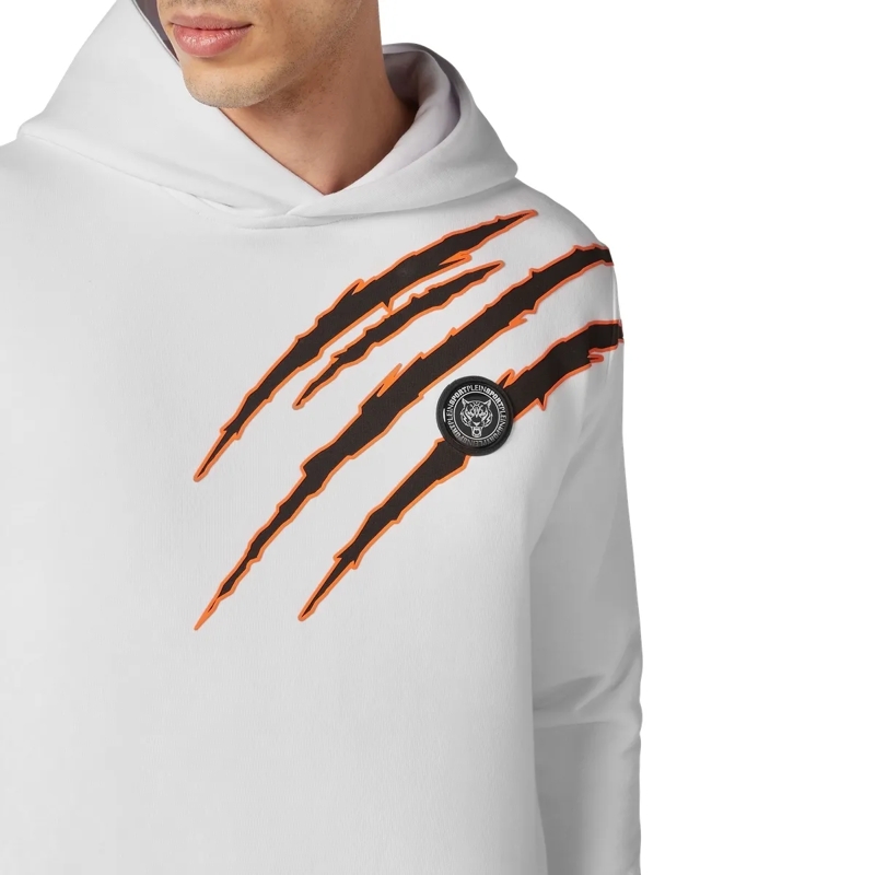 Plein Sport Top Hoodie Scratch weiss(Image 5)