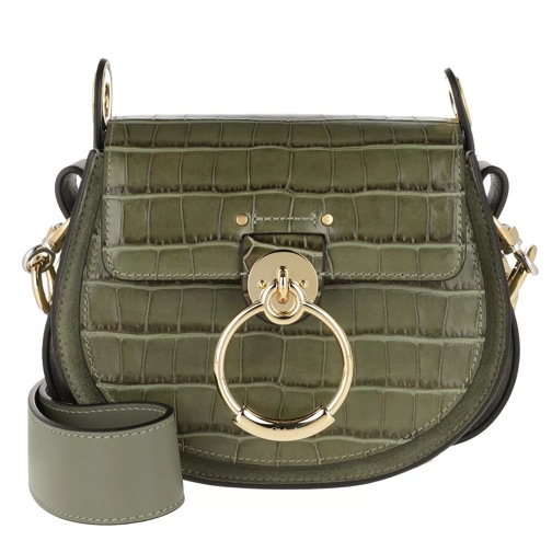 Chloé Tess Shoulder Bag Leather Misty Forest Borsetta a tracolla