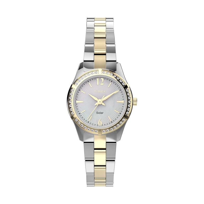 Timex Quarzuhr Quarz-Analoguhr Timex Women's Solar Analog silber