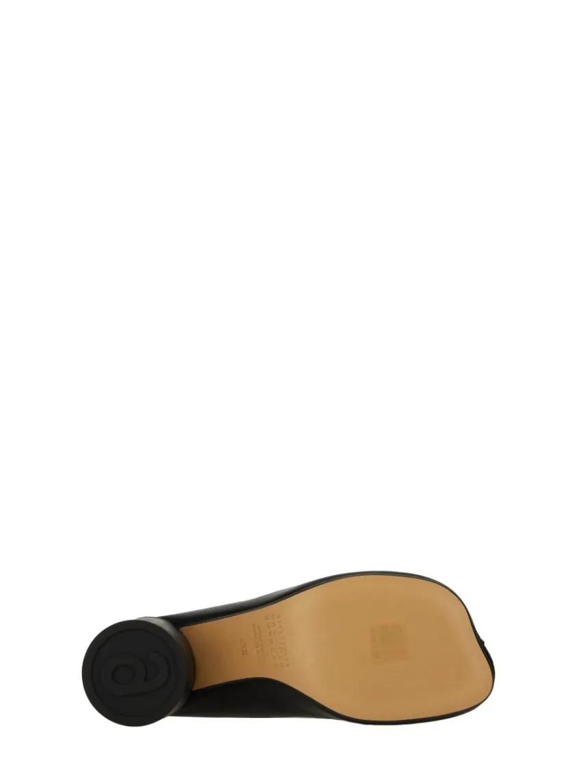 Thumbnail - MM6 Maison Margiela Sandalen - Black Leather Sabot - Gr. 37,5 (EU) - in Schwarz - für Damen