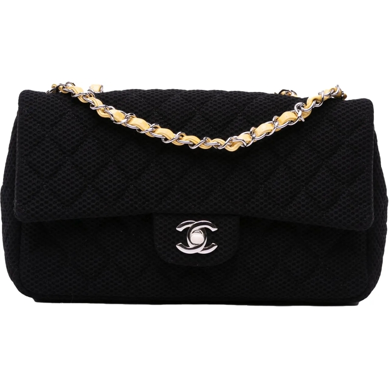 Chanel Fourre-tout Medium Classic Mesh Single Flap schwarz