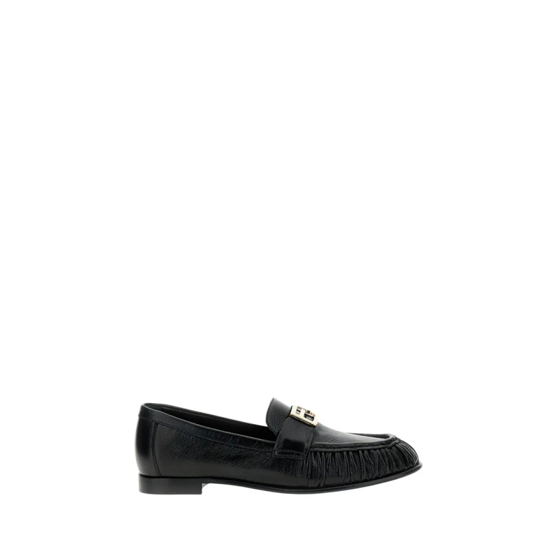 Fendi Balletschoenen Black Nappa Leather Loafer Black