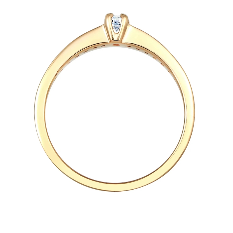 Elli Diamantring Ring Verlobungsring Diamant (0.18 ct.) 585 Gelbgol gold(Image 3)