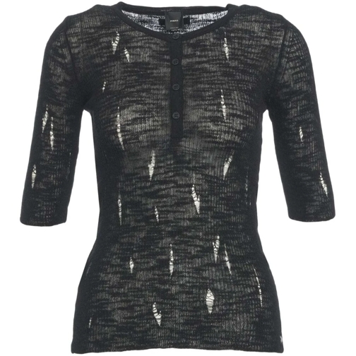 Pinko T-shirts Top with destroyed details schwarz