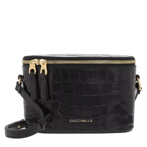 Coccinelle Juliette Croco Shiny Soft Handbag  Noir Crossbodytas